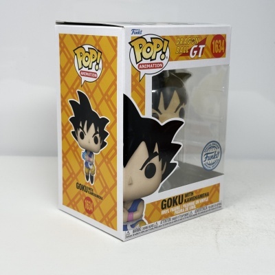 Figura Pop! Dragon Ball GT Goku com Kamehameha em caixa de embalagem