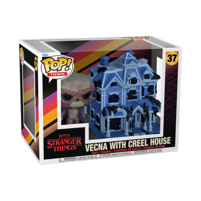 Figura Pop! Stranger Things Vecna com Cree House em embalagem