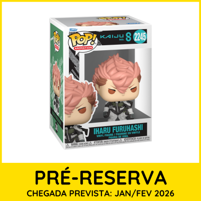 Funko Pop! de Iharu Furuhashi em embalagem translúcida com texto