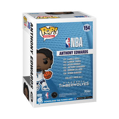 Caixa Funko Pop! NBA Anthony Edwards Minnesota Timberwolves