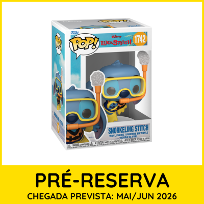 Boneco Funko POP! Stitch a fazer snorkeling em embalagem