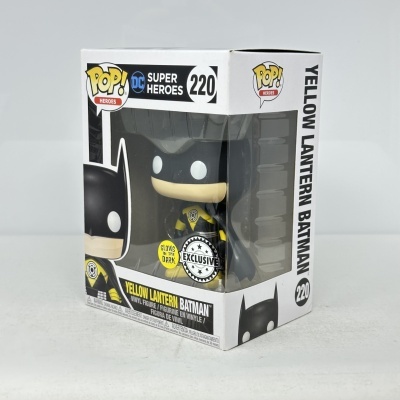 Caixa POP! Heroes Yellow Lantern Batman de vinil preto e amarelo
