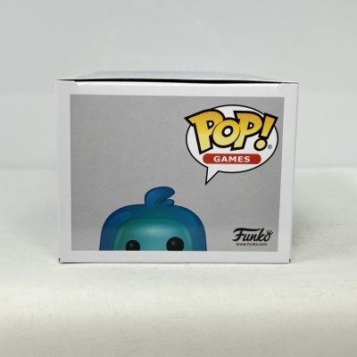 Caixa de Funko Pop Games com personagem azul