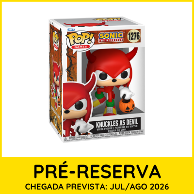 Figura Funko Pop Knuckles as Devil de Sonic The Hedgehog na caixa