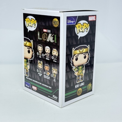 Caixa Funko Pop! Kid Loki, número 900, coleção Marvel Studios Loki