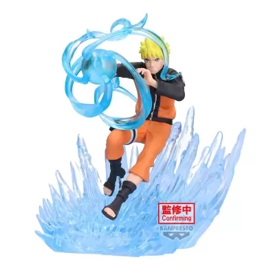 Figura de ação Banpresto de personagem com roupa laranja e base azul