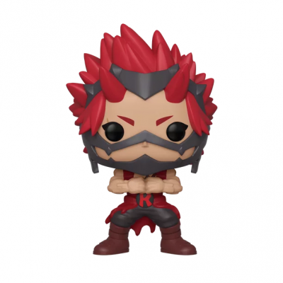 Figura Funko Pop de personagem com cabelo vermelho e máscara cinza