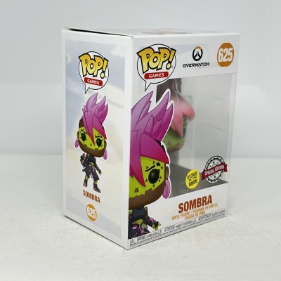 Figura Pop! Games Sombra de Overwatch na caixa com janela