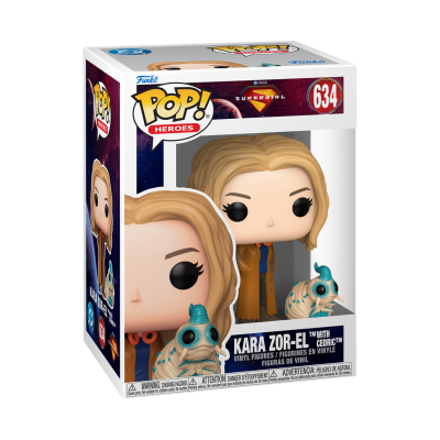 Figura Funko POP Kara Zor-El com Cedric na caixa