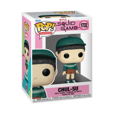 Figura Funko Pop Chul-Su da série Squid Game em caixa