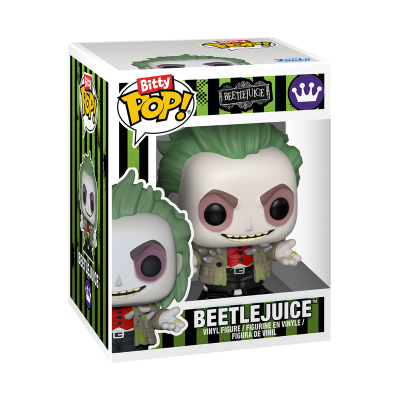 Figura de vinil Beetlejuice da coleção Bitty Pop! na caixa