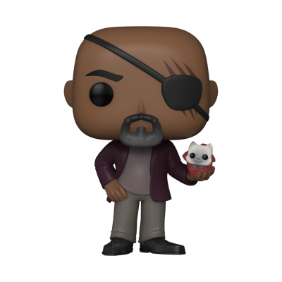 Boneco Funko Pop de personagem com tapa-olho e figura pequena