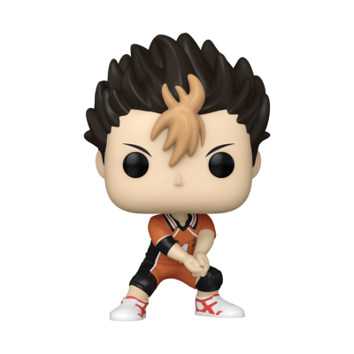 Figura Funko Pop de personagem masculino em fato desportivo laranja e preto