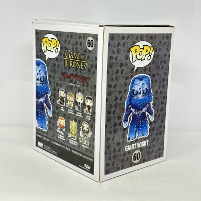 Caixa Funko Pop! Giant Wight Game of Thrones com personagens impressos e fundo cinza