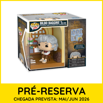 Funko Pop! vinil Bilbo Baggins em Bag-End, Lord of the Rings, figura colecionável na caixa