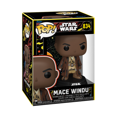 Figura Funko Pop! Mace Windu Star Wars número 834 em caixa