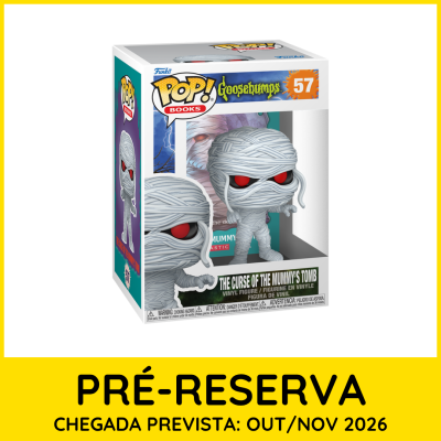 Funko Pop vinil Goosebumps The Curse of The Mummys Tomb na caixa.