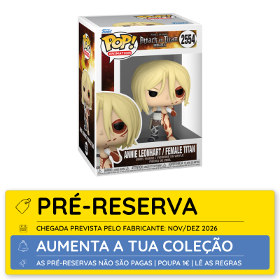 Figura Funko Pop! Annie Leonhart / Female Titan Attack on Titan na caixa