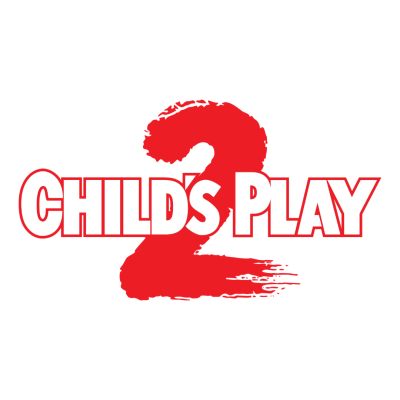 Logo vermelho e branco com texto CHILDS PLAY 2