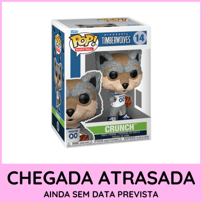 Figura Funko Pop! Basketball Crunch Minnesota Timberwolves com bola e jersey branco