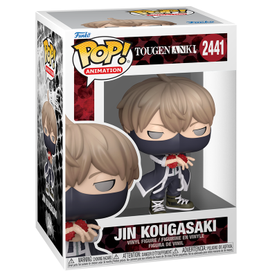 Figura Funko Pop! de Jin Kougasaki da série Tougen Anki na caixa