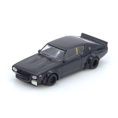 Miniatura de carro clássico preto em fundo branco