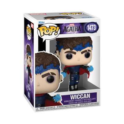 Figura Funko Pop! Marvel Agatha Wiccan número 1473 em embalagem roxa e branca