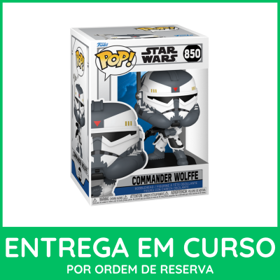Figura Funko Pop! Commander Wolffe Star Wars na embalagem