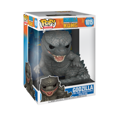 Figura Funko Pop! Godzilla em vinil dentro de caixa transparente colorida