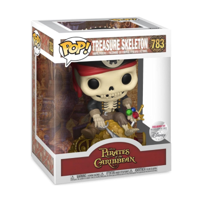 Figura Funko Pop Treasure Skeleton Pirates of the Caribbean, nº 783, embalagem caixa transparente