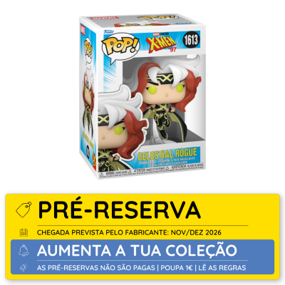 Figura Funko Pop! Celestial Rogue em caixa da Marvel X-Men 97