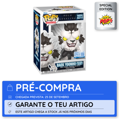 Figura Funko Pop! Baek Yoonho (Silver Mane) Solo Leveling vinil na caixa