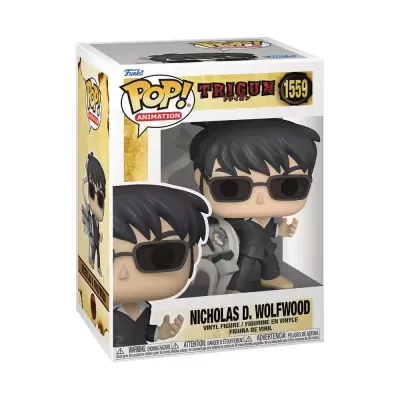 Boneco Funko Pop Nicholas D. Wolfwood Trigun em caixa