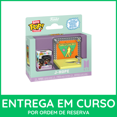 Funko Pop! Bitty Pop! Stages J-Hope da BTS em embalagem com palco e microfone