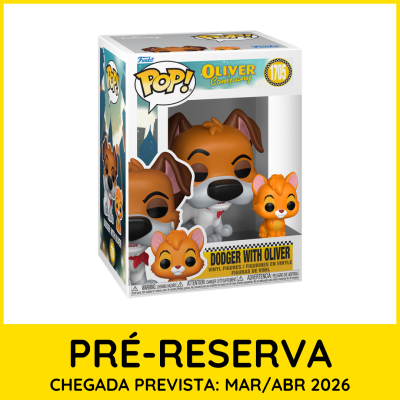 Caixa de figuras de vinil Funko Pop! Dodger com Oliver com caixas e bonecos visíveis