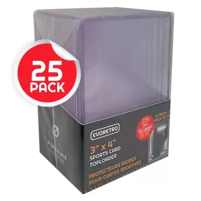 Pacote de protetores rígidos para cartões de desporto EVORETRO tamanho 3 por 4 polegadas