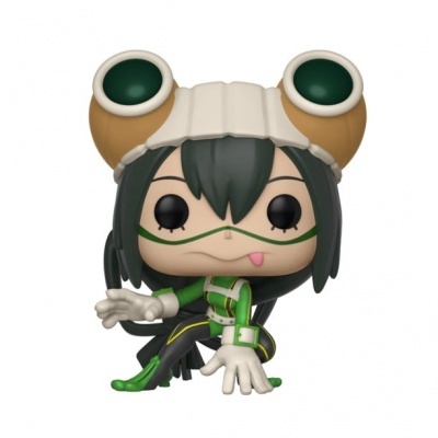 Figura Funko Pop Tsuyu Asui com chapéu de rã e roupa verde