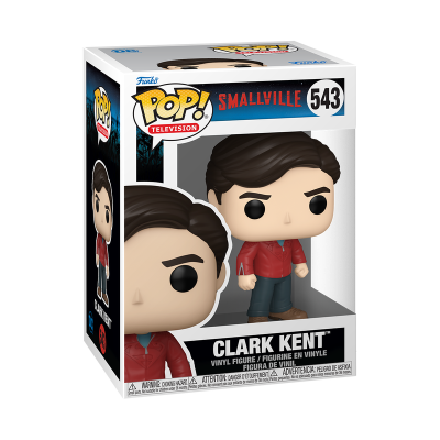 Boneco Funko Pop Clark Kent da série Smallville na caixa
