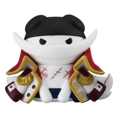 Figura de vinil branca com capa vermelha e chapéu preto