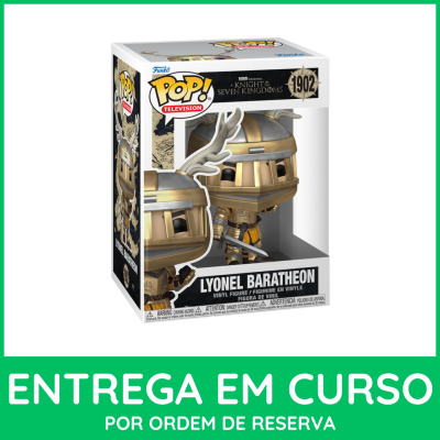 Funko Pop! figura vinil Lyonel Baratheon da série A Knight of the Seven Kingdoms na caixa