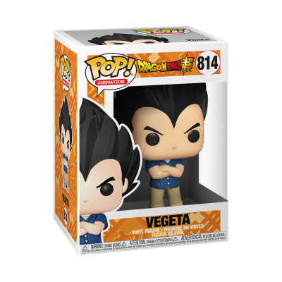 Figura de vinil Vegeta Dragon Ball Super na caixa Pop! Animation