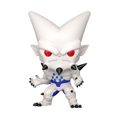 Figura colecionável de vinil com pele branca e olhos vermelhos