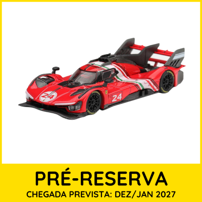 Miniatura de carro de corrida vermelho com número 24