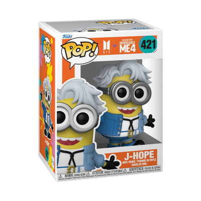 Figura Funko POP! J-HOPE BTS Despicable Me 4 embalagem