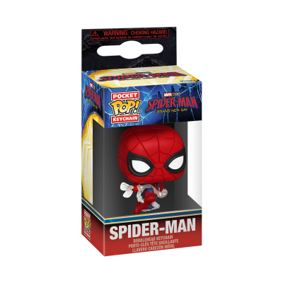 Chaveiro Pocket POP! Spider-Man em embalagem de cartão e plástico