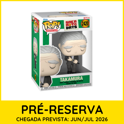 Figura Funko Pop Sakamoto Days Takamura número 2420 em caixa com logótipo Netflix