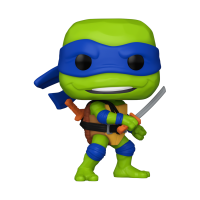 Figura colecionável tartaruga ninja com máscara azul e katana