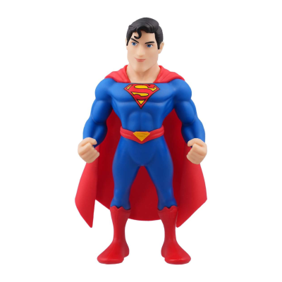 Figura de ação do Super-Homem com fato azul e capa vermelha