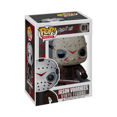 Figura colecionável Jason Voorhees em vinil na caixa Pop! Movies