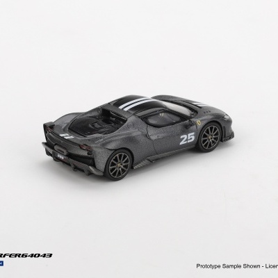 Miniatura de carro desportivo cinzento com número 25